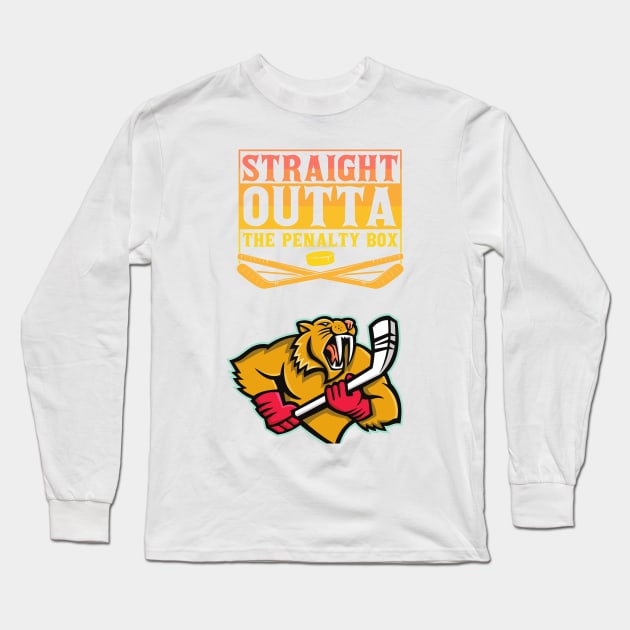 Straight outta the penalty box panther Long Sleeve T-Shirt by Laakiiart